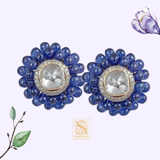 Latest Indian Jewelry,Pure Silver Jewellery Indian ,Lyte Weight Jewelry,Studs,Earrings,Indian Bridal,Indian Wedding Jewelry-NIHIRA-SHABURIS