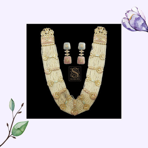 Indian Jewelry,Pure Silver Jewellery Indian ,Pearl Haar,Big Indian Necklace,Indian Bridal,Indian Wedding Jewelry-NIHIRA-SHABURIS