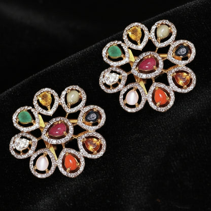 Diamond Studs Diamond Earrings Simple Studs Pearl Studs 925 Silver Earrings Silver Jewelry - SHABURIS