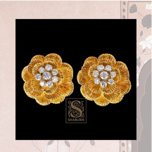 Latest Indian Jewelry,Pure Silver Jewellery Indian ,studs, indian earrings,lyte weight Indian Bridal,Indian Wedding Jewelry-NIHIRA-SHABURIS
