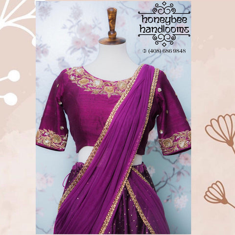 Indian Lehenga | Halfsaree | Teens Lehenga| Silk Lehenga | Silk Pavada | Designer Lehenga | Langa Voni | Traditional Lehenga | Indian Dress