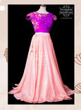 Indian partywear dress | Indian Dress | crop top | Indian Designer dress | crop top Dress | Lehenga|Bridal Lehenga-HoneBee Handlooms- Nihira