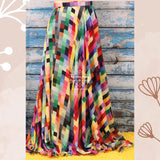 Skirt | Summer Skirt | Floral Skirt | Crepe Skirt | Long Skirt | Lehenga Skirt | Soft Fabric Skirt | Full Length Skirt | HoneyBeeHandlooms
