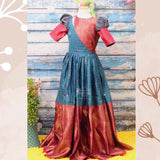 Indian Girls Dress | Pattu Frock for kids | Indian Kids Girl Dress | Indian Kids Dress | Maxi Dress |Kids Long Frock| Kids Ethnicwear|Nihira