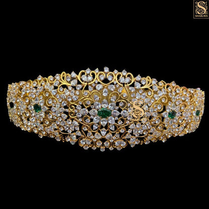 Latest Indian Jewelry,South Indian Jewelry,Vaddanam,Kids Vaddanam,hip chain,diamond vaddanam,pure Silver indian jewelry - NIHIRA - SHABURIS