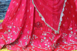 Lehenga | Indian Mehendi Dress | Indian Designerwear | Indian Bridal lehenga | bridal | Halfsaree|HoneyBee Handlooms