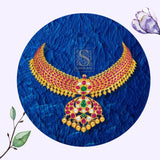 Latest Indian Jewelry,Pure Silver Jewellery Indian ,Kundan Choker indian ,lyte weight Indian Bridal,Indian Wedding Jewelry-NIHIRA-SHABURIS