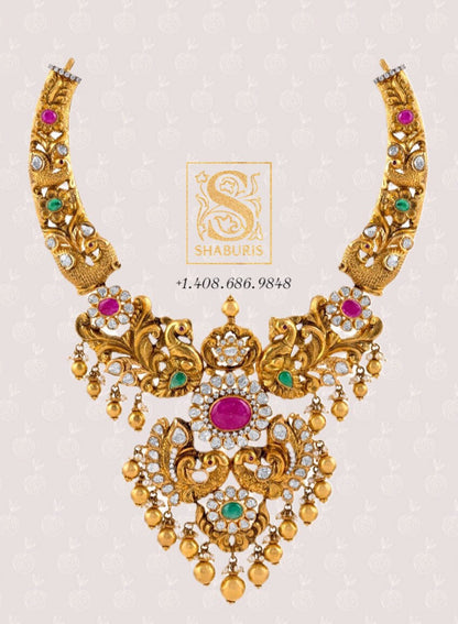 Indian Jewellery Designs,South Indian Jewellery,South Indian Jewelry,Kante Necklace,latest indian jewellery Designs - NIHIRA-SHABURIS