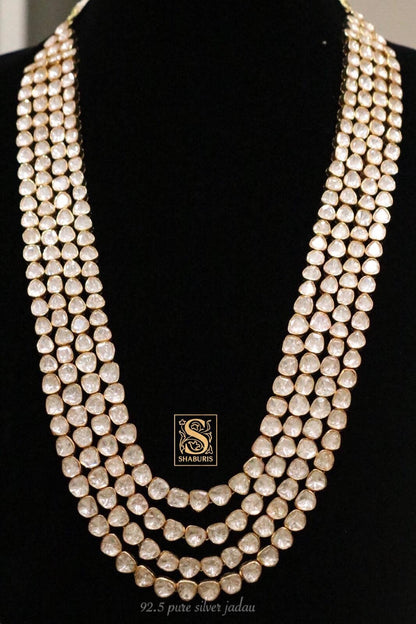 Polki set Jewelry,Pure Silver Jewellery Indian,Moissanite Maharani set,Sabyasachi style,Indian Bridal,Indian Wedding Jewelry-NIHIRA-SHABURIS