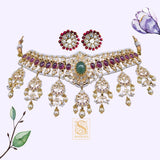 Pure Silver Jewellery Indian ,Bridal Necklace,Big Indian Necklace,Indian Bridal,Indian Wedding Jewelry,pure Silver jewelry-NIHIRA-SHABURIS