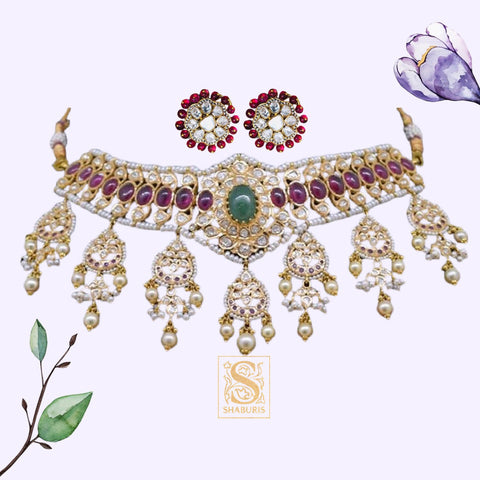 Pure Silver Jewellery Indian ,Bridal Necklace,Big Indian Necklace,Indian Bridal,Indian Wedding Jewelry,pure Silver jewelry-NIHIRA-SHABURIS