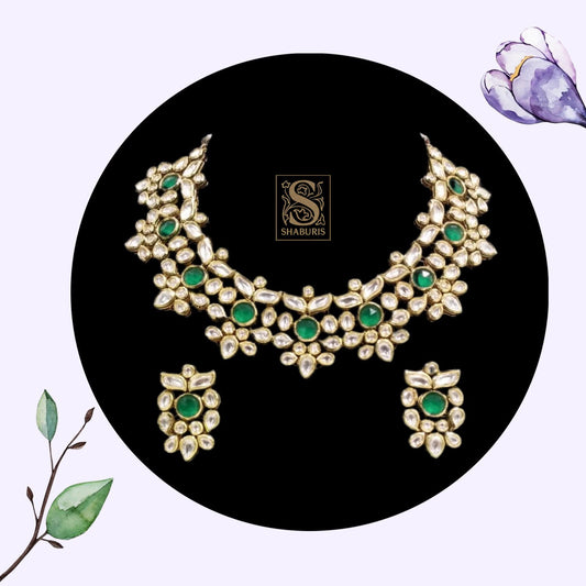 Latest Indian Jewelry,Pure Silver Jewellery Indian ,Lyte Weight Jewelry,Kundan Choker,Indian Bridal,Indian Wedding Jewelry-NIHIRA-SHABURIS