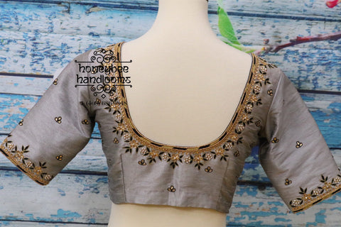 Preorder - Saree Blouse | Stitched blouse |Silk Blouse | Pure silk Blouse| designer blouse|Maggam work blouse | HoneyBee Handlooms