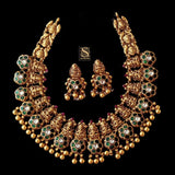 Latest Indian Jewelry,Pure Silver Jewellery Indian ,lakshmi necklace,temple jewelry,Indian Bridal,Indian Wedding Jewelry-NIHIRA-SHABURIS