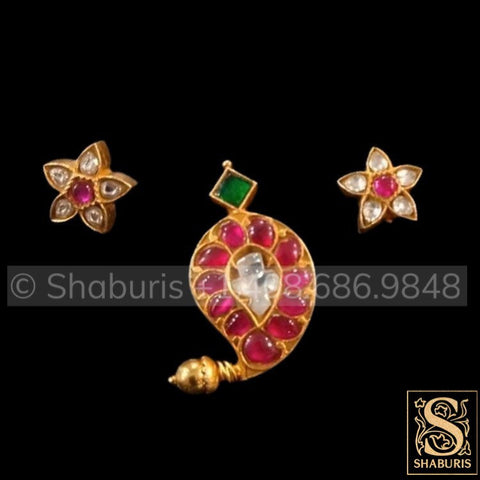 Kids Jewelry,Latest Indian Jewelry,South Indian Jewelry,Pure silver Big Studs Indian,Indian Earrings,Stud Earring,-NIHIRA-SHABURIS