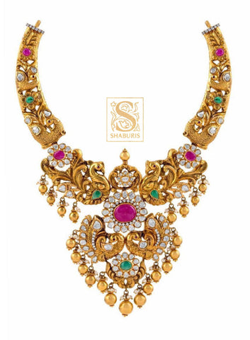 Indian Jewellery Designs,South Indian Jewellery,South Indian Jewelry,Kante Necklace,latest indian jewellery Designs - NIHIRA-SHABURIS