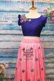 Indian partywear dress | Indian Dress | crop top | Indian Designer dress | pink crop top | Lehenga|Bridal Lehenga- Nihira