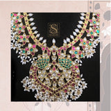 Latest Indian Jewelry,South Indian Jewelry,Guttapusalu Haram,Clustered Pearl Jewelry,pure Silver indian jewelry - NIHIRA - SHABURIS