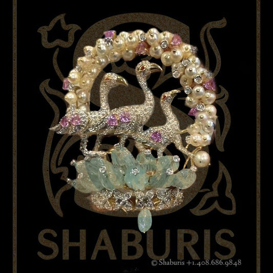 Latest Indian Jewelry,South Indian Jewellery,Pure silver diamond pendent,Swaroski Pendent,Indian Wedding Jewelry -NIHIRA-SHABURIS