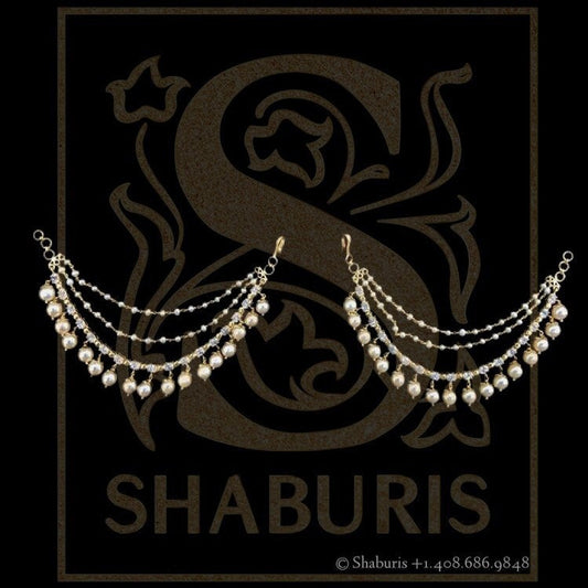 Champaswaralu,Pure Silver Jewellery Indian diamond jewelry,Sabyasachi style,Indian Bridal,Indian Wedding Jewelry-NIHIRA-SHABURIS