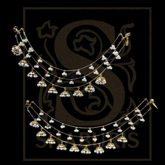 Champaswaralu,Pure Silver Jewellery Indian diamond jewelry,Sabyasachi style,Indian Bridal,Indian Wedding Jewelry-NIHIRA-SHABURIS