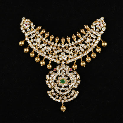 Diamond Necklace Polki Necklace 925 Silver Jewelry 925 Silver Necklace -SHABURIS