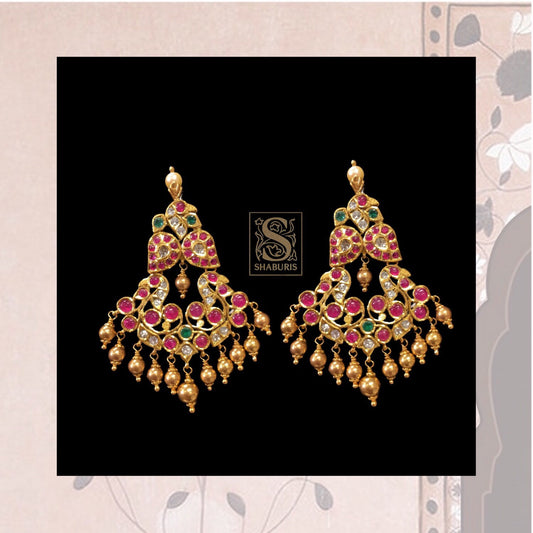 Indian Jewellery Designs,South Indian Jewellery,Indian Jewelry,Mango Earrings,indian jewelry online,latest indian jewellery -NIHIRA-SHABURIS
