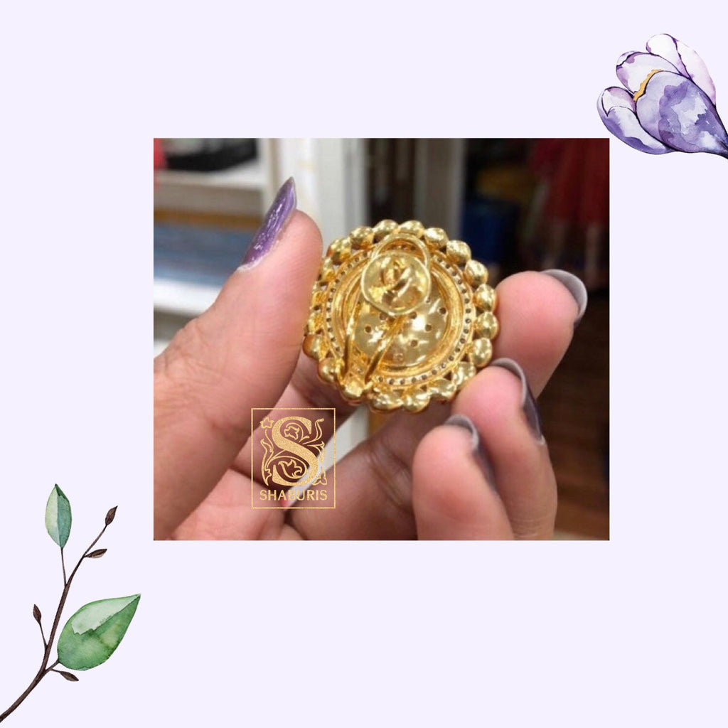 Shop Ebullient Semi Floral Gold Ring at GRT Jewels | Exquisite Casual Indian  Gold Jewellery