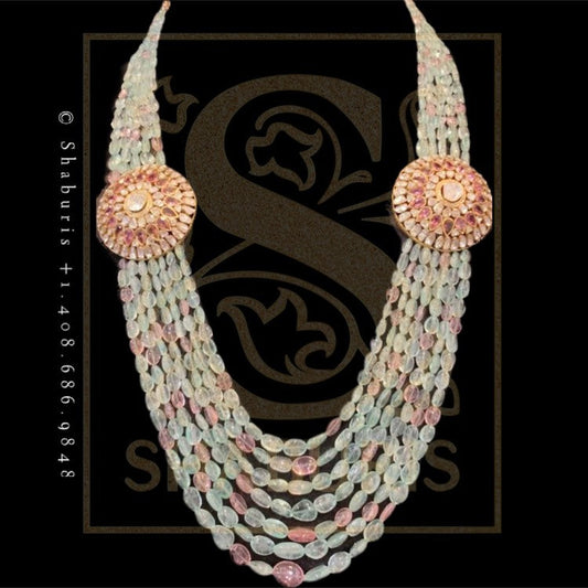 Side brooch pearl necklace | one side pendent necklace| Pearl Jewellery | Rice Pearls| indian bridal |Indian jewelry | Hair Accessories