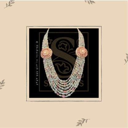 Side brooch pearl necklace | one side pendent necklace| Pearl Jewellery | Rice Pearls| indian bridal |Indian jewelry | Hair Accessories