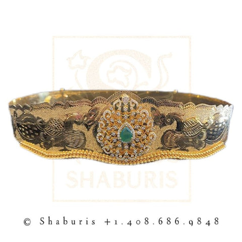 Latest Indian Jewelry,South Indian Jewelry,Vaddanam,Kids Vaddanam,hip chain,diamond vaddanam,pure Silver indian jewelry - NIHIRA - SHABURIS