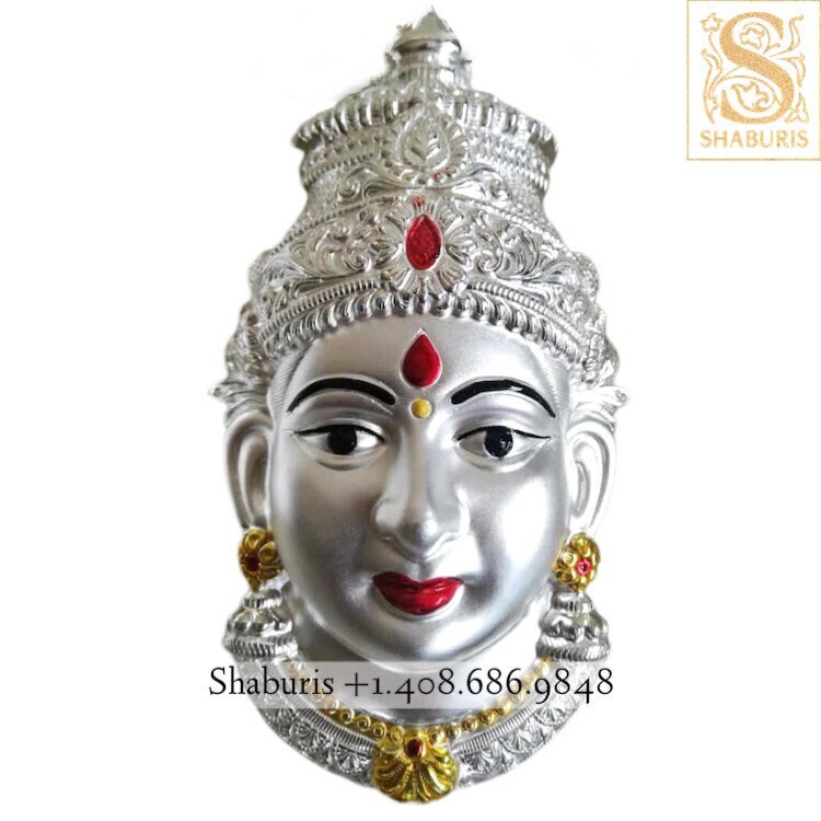 Pure Silver Lakshmi roopu,Indian Pooja Articles,Pure silver articles indian,indian pooja samagri,silver articles,Varalakshmi-7 inch-NIHIRA