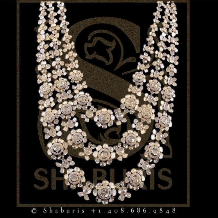 Latest Indian Jewelry,Pure Silver Jewellery Indian,polki Necklace