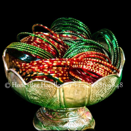 Seemantham Bangles|Indian Glass Bangles|amma vari bangles|return gift Bangles |Baby shower glass bangles decor|Glass Bangles  -24 bangles