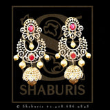 Chandbali , Latest Indian Jewelry,South Indian Jewelry,Pure silver Jhumkas Indian,Indian Earrings,Indian Wedding Jewelry -NIHIRA-SHABURIS