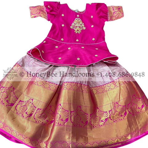 Indian Kids Pavada | New Born Pattu Langa | New Born Girl Pavada | New Born Baby Girl Dress | Indian Kids Girl Dress | Indian girls Dress |