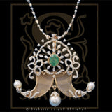Diamond puligoru design in silver,Pure silver jewelry indian,indian jewelry diamond jewelry inspired,Swarovski design,chain,necklace-NIHIRA