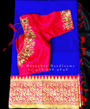 Lyte weight Pattu Sarees online,South Indian Sarees,Pure Silk Sarees,Kanjivaram Saree,kanchi pattu saree,Zari saree,Blue saree - NIHIRA