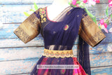 Latest pattu langa voni,Kids pattu langa,Half saree,lehenga, pattu langa voni duppatta,blue duppatta,blue and pink lehenga