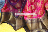 Latest pattu langa voni,Kids pattu langa,Half saree,lehenga, pattu langa voni duppatta,blue duppatta,blue and pink lehenga