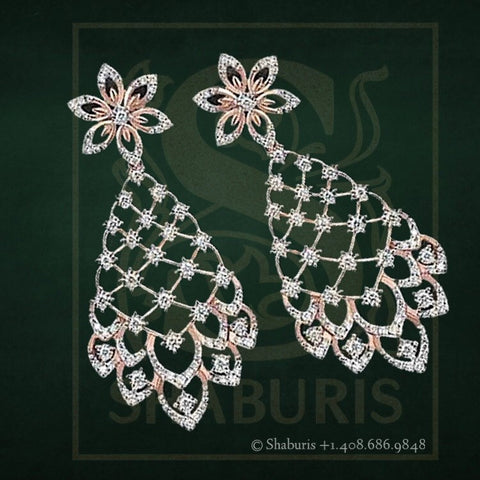 Chandelier earrings , Latest Indian Jewelry,South Indian Jewelry,Pure silver Jhumkas Indian,Indian Earrings,Indian Wedding Jewelry -NIHIRA