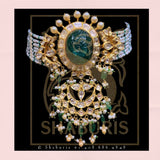 Padmavathi choker,Heavy choker,Sabyasachi Jewelry inspired,southindian Jewelery,indian Jewelery,Polki haram,Pure silver jewelry-NIHIRA