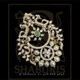 Pure Silver Jewellery Indian ,Swarovski pendent,Big Indian pendent,Indian Bridal,Indian Wedding Jewelry,pure Silver jewelry-NIHIRA-SHABURIS