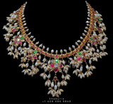 Guttapusalu Jewelry,Pure Silver jewelry Indian ,Nakshi Temple Necklace,Indian Necklace,Indian Bridal,Indian Wedding Antique Jewelry-NIHIRA