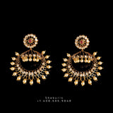 Chandbali , Latest Indian Jewelry,South Indian Jewelry,Pure silver Jhumkas Indian,Indian Earrings,Indian Wedding Jewelry -NIHIRA-SHABURIS