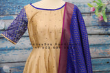 Chanderi,Indian Designer anarkali,Indian Stitched Dress for women, zardhosi maggam mirror work green Dress ,Indian Partywear Dress Duppatta
