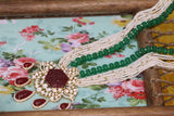 Padmavathi choker,Heavy choker,Sabyasachi Jewelry inspired,southindian Jewelery,indian Jewelery,Polki haram,Moissantie Pure silver-NIHIRA