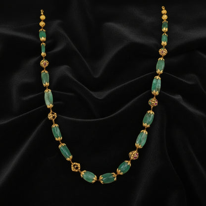 Russian Emerald Necklace Puligoru Necklace 925 Silver Jewelry 925 Silver Necklace -SHABURIS