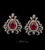 Diamond Buttalu,Swarovski Diamond Jhumka Jewelry Design,detatchable Jhumka Earrings,Jhumki,three in one diamond jhumka,buttalu,jhumka 3 in 1