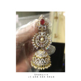 Diamond Buttalu,Swarovski Diamond Jhumka Jewelry Design,detatchable Jhumka Earrings,Jhumki,three in one diamond jhumka,buttalu,jhumka 3 in 1